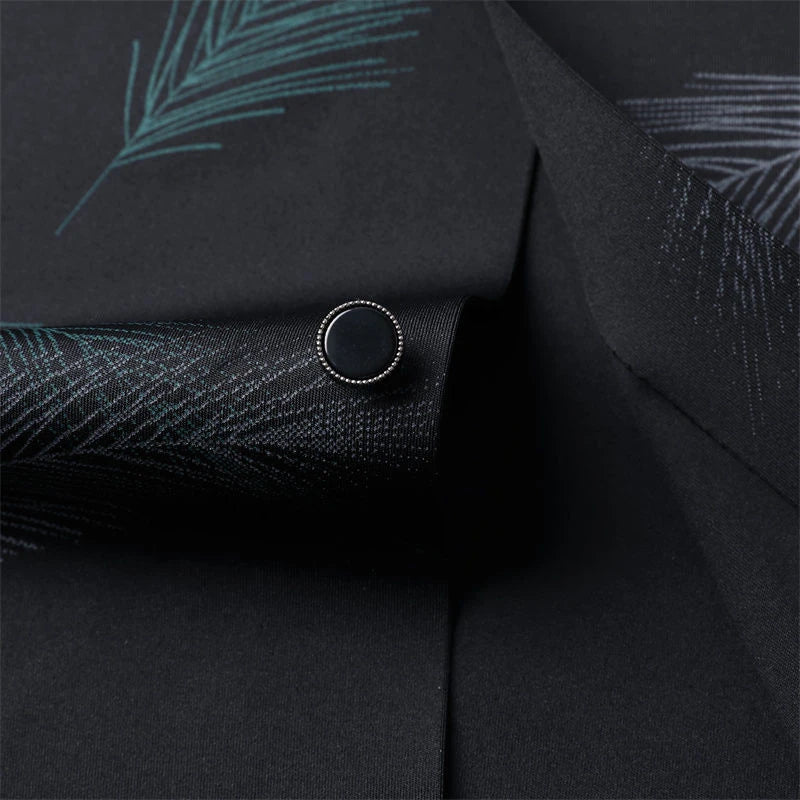 Bordeaux Noir Feather Shirt